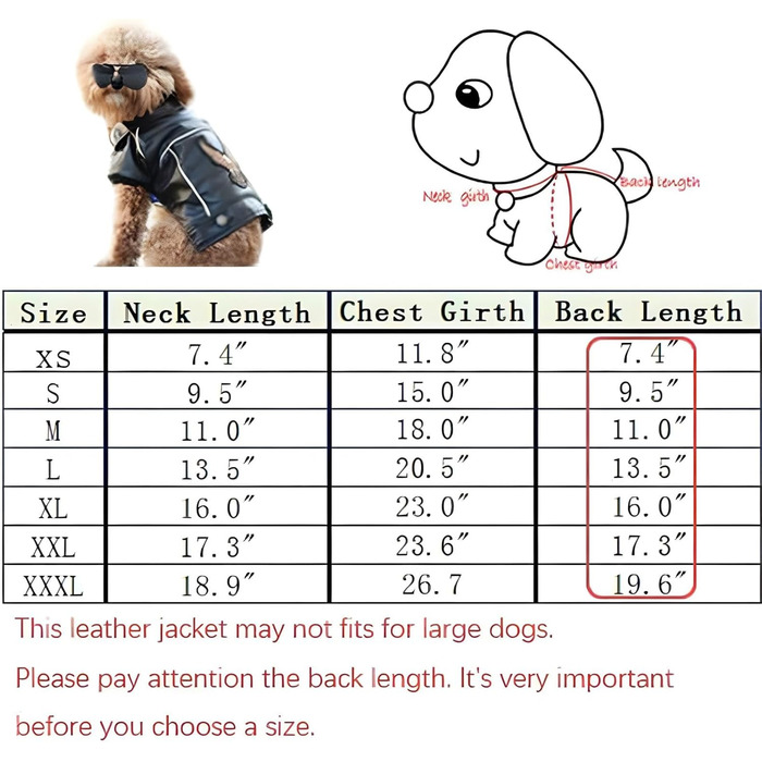 Зимовий теплий одяг для собак NIULA, мотоциклетний, з PU-шкіри, водонепроникний, розмір XXL