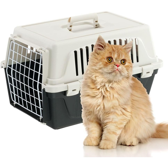 Транспортна переноска Ferplast Atlas 10 EL для собак та котів до 5 кг, чорна, 48x33x29 см