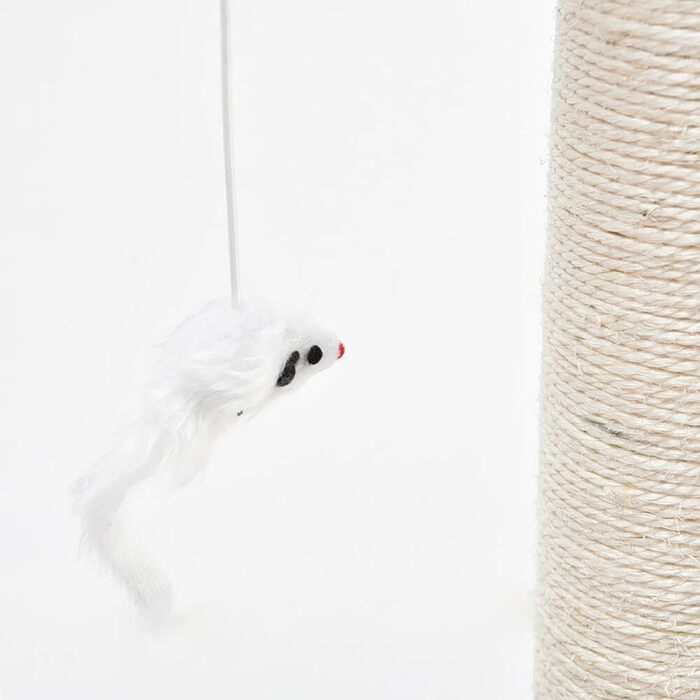 Дім Делюкс - Дряпка для котів NEVA, бежева, 101 x 49 x 49 см, поліестер, сизаль, MDF