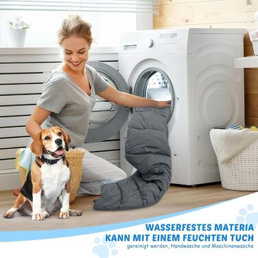 Водонепроникний килимок для собак Lohofrnny 110 x 68 см, потовщений, м'який, пральний, для подорожей, кемпінгу, відпочинку на природі (Оливковий, Сірий)