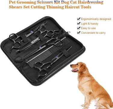 Набір професійних ножиць для грумінгу собак та котів - Набір ножиць для догляду за тваринами
