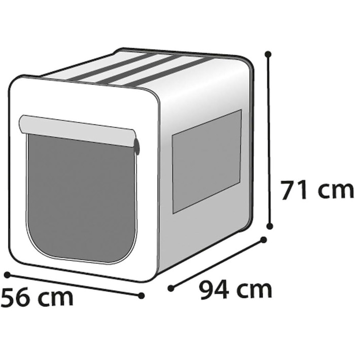 Клітка для собак Karlie Smart Top Plus L, 94×56×71 см, чорна/сіра