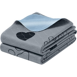 Підстилка для собак Feandrea, 2 шт., 152 x 122 см, сіра, XXL, водонепроникна, супер поглинаюча