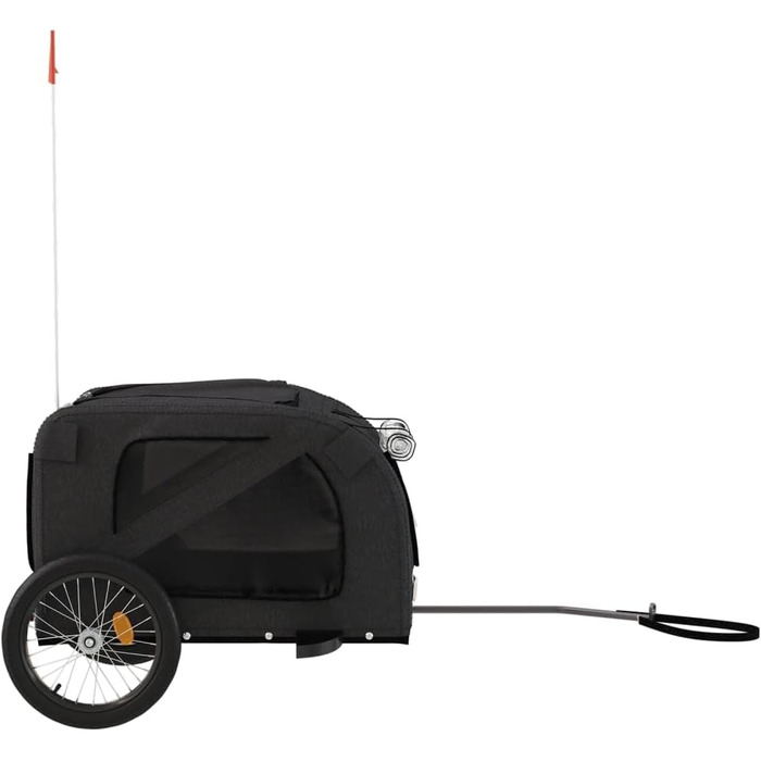 Фастнайти велосипедний причіп для собак чорного та сірого кольорів. Причіп для велосипеда, вантажний причіп, транспортний причіп. Максимальне навантаження 45 кг (чорний)