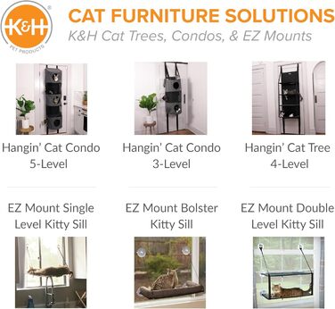 Кіттен Сіл EZ Easy Window Mount від K&H: Двоярусне ліжко для котів на віконний підвіконник