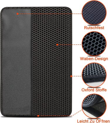 Килимок під лоток для котів AidSci, 70 x 55 см, водовідштовхувальний, з коміркою, легко миється