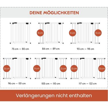Захист для воріт Hauck Clear Step Autoclose 2, Темно-сірий - для дітей, регульована ширина 75-80 см, висота 77 см, самозакривання, низький поріг, двостороннє відкривання однією рукою, без свердління