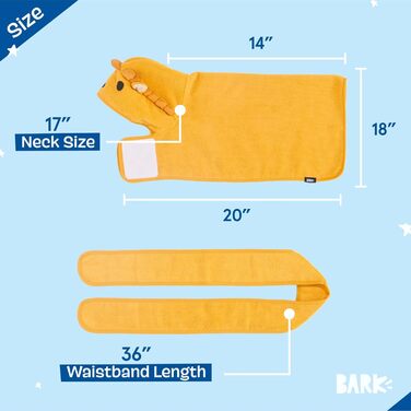 Рушник для собак BarkBox - халат (розмір S, Лев) - швидко сохне, легкий, милий