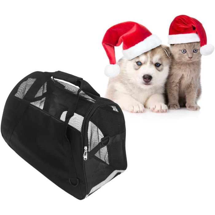 Дихаюча переноска для тварин FRCOLOR Mesh L - м'яка сумка-переноска для собак та котів з 4-сторонньою вентиляцією, для подорожей, комфортна переноска для маленьких тварин