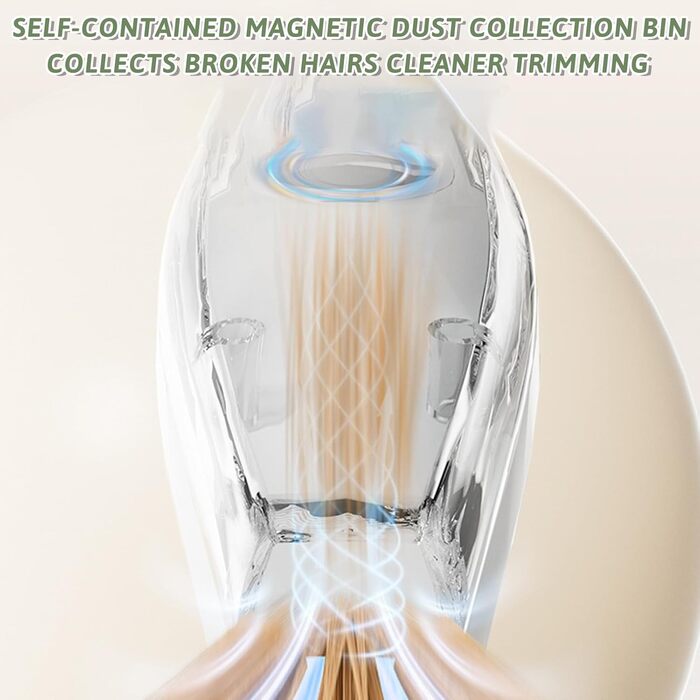 Професійний триммер для собак з пилососом та LED-підсвічуванням, для догляду за лапами, вухами, обличчям (зелений)