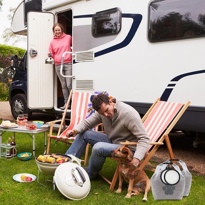 Сумка для зберігання корму для тварин, 2 шт., складна, BPA-free, харчова, прозора - для подорожей, кемпінгу, перевезення корму