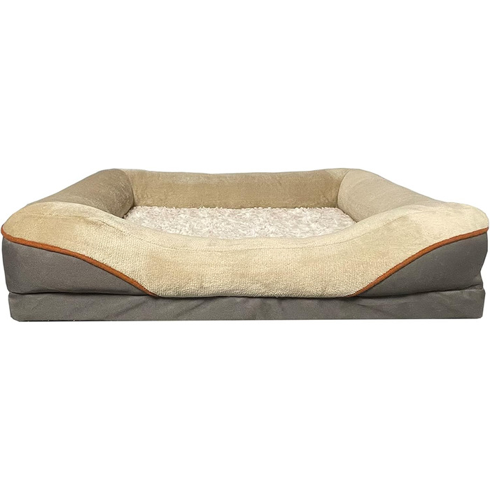 Крісло-ліжко для собак Magic Dog з ергономічною матрацом з memory foam, м'який плюшевий чохол, різні розміри, підходить для собак маленьких, середніх та великих порід, знімний та пральний чохол, нековзне покриття