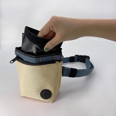 Сумка для ласощів для собак з клікером для дресирування, набір для дресирування собак, магнітна застібка, навчання без рук (Хакі)