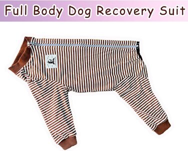 Тіло для собак після операції: захист від лизання, альтернатива нашийнику, з блискавкою, 3XL, колір кава