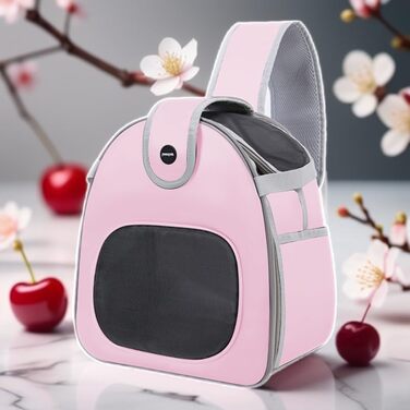 SOLAPOLLO Сумка-переноска для домашніх тварин через плече, до 9 кг, для цуценят та котів, рожева