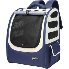 Рюкзак для тварин Galatée: зручний, дихаючий, для подорожей та прогулянок (синій)