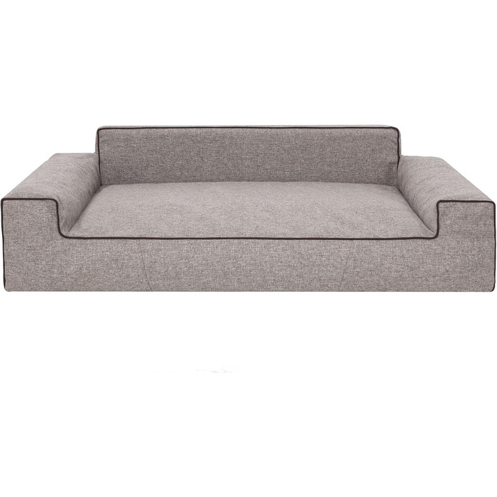 Ліжко для собак, кошик для тварин, ліжко для котів, знімний чохол, великі собаки, ліжко-софа, чорний колір, XXL (116x78 см)