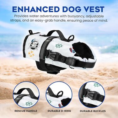 Жилет для плавання собак Paws Aboard – регульований, світловідбиваючий, зручний, різні кольори та розміри XXS-XL