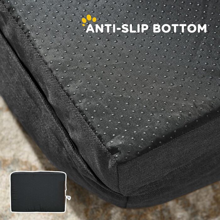 Лягу для собак PawHut - заспокійливе ліжко для домашніх тварин, матрац для маленьких собак, антрацит, 70 x 50 x 18 см