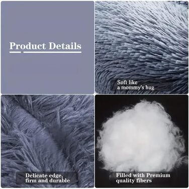 Кругле ліжко для собак та котів Zentaurus, плюшеве, м'яке та пухнасте (Світло-абрикосове, 60 см)