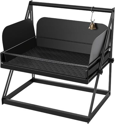 Підставка для мисок для собак OneTigris, регульована висота 28 см, анти-розливання, з дзвіночком, для середніх та великих собак