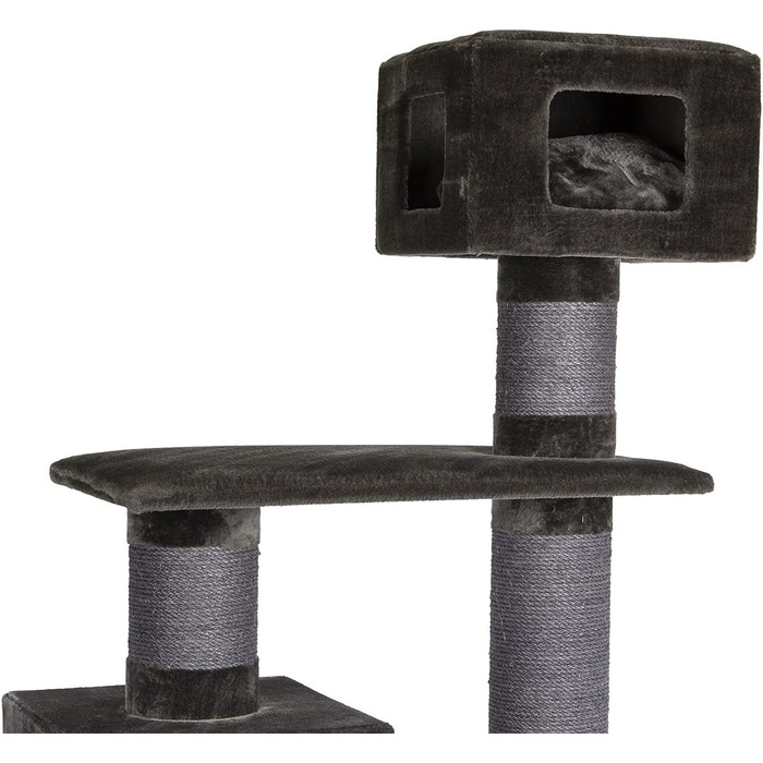 Котячий будиночок Kratzbaum Maine Coon 209 сірий XXL - міцний, великий, стабільний, з товстими сизаловими стовпами (діаметр ~20 см)