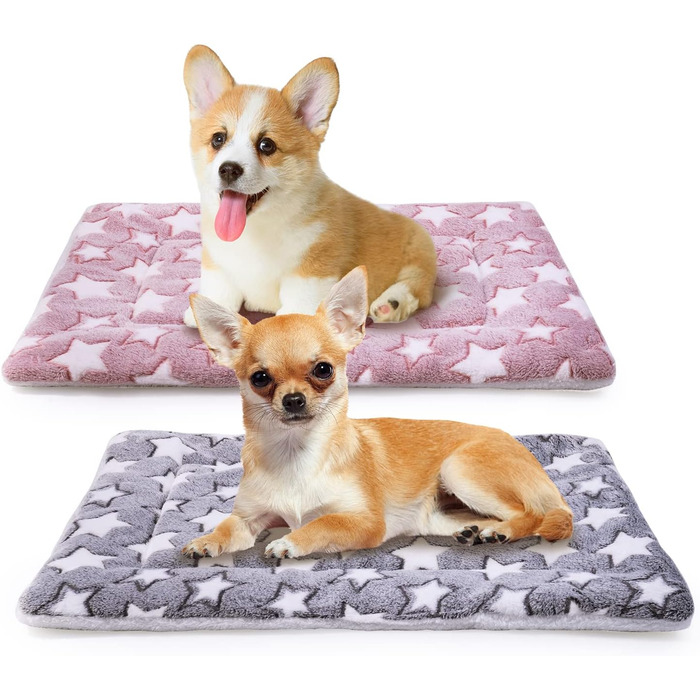 М'який лежак для собак та котів MICOOYO 2 шт. – лежанка-матрац з флісу (69*52 см), сірий