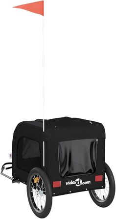 Причіп для велосипеда Arkem для собак, чорний, з оксфордської тканини та металу