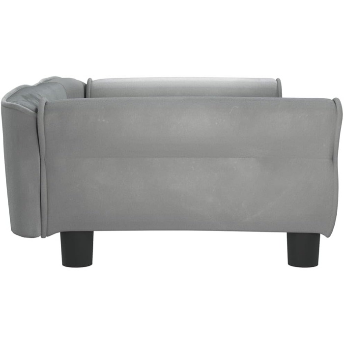 Крісло-ліжко для собак та котів, сірого кольору, 95x55x30 см, з м'якого велюру