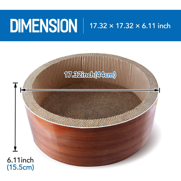 Котячий будиночок-лежанка ScratchMe з когтеточкою, 45x45x15 см, коричневий