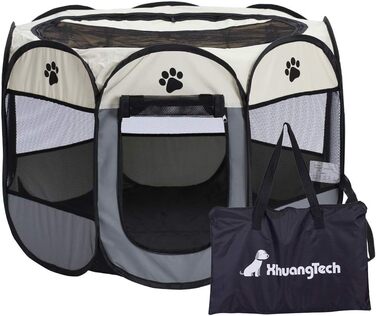 Трансформер для тварин XhuangTech: переноска-стійка для собак, котів, цуценят, для дому та вулиці (сірий & бежевий)