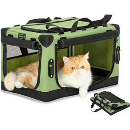 Складана транспортна сумка Petsfit для собак і котів, дорожня переноска для авто, з посиленими швами, безпечними застібками та регульованим чохлом