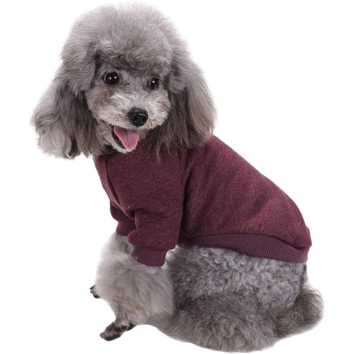 Теплий зимовий пуловер для собак, пухнастий, для цуценят та маленьких собак (XXS, коричневий)