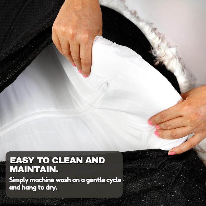 Ортопедичне ліжко для собак Luxus з штучного хутра, Memory Foam, для малих, середніх, великих та XL собак, м'який килимок для цуценят з водонепроникним та пральним чохлом, колір - кістковий