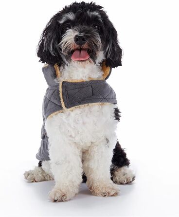 Зимовий теплий пуховик для собак з протекторними отворами, вітронепроникна куртка для холодної погоди, бавовна, костюм для цуценят, маленьких та середніх собак, розмір XL (Стиль 1: Темно-сірий) XL: Обхват грудей: 50 см / 19.6 дюймів Стиль 1: Темно-сірий