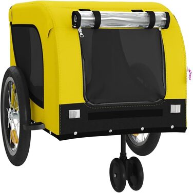 Причіп для тварин до велосипеда, жовто-чорний, Gartenmöbel, 125 x 63 x 66 см