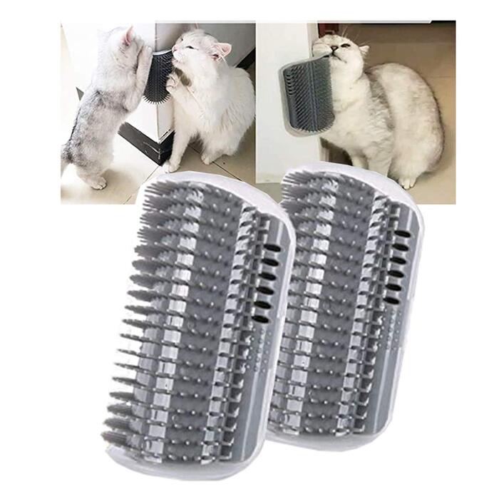 Гребінець для котів, самостійний грумінг, для довгошерстих та короткошерстих, іграшка-щітка, 2 шт.