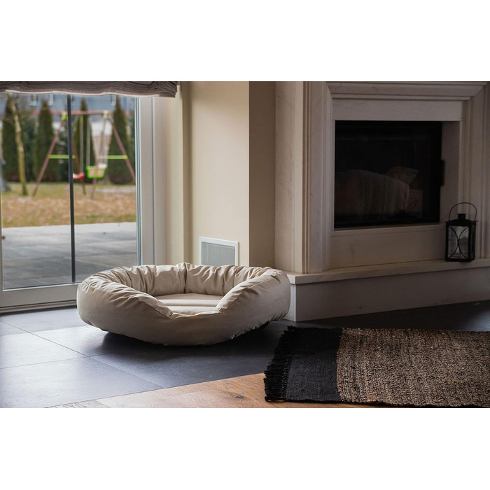 BedDog® Hundebett Sunny: велике овально-кругле собаче ліжко з Cordura, XXXL, RED-Wine (85x50x23 см)