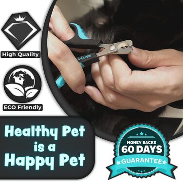 Кігтеріз H&H Pets для котів і дрібних тварин, леза з нержавіючої сталі, нековзна ручка, професійний інструмент для грумінгу вдома