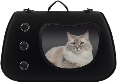 Сумка-переноска для собак та котів, чорна | Зручна, легка, для подорожей, пікніків, кемпінгу