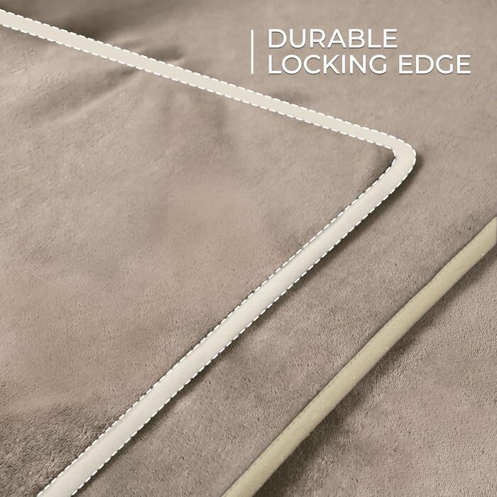 Водонепроникний килимок для собак Luciphia, миючий, для великих та середніх собак та котів, теплий, м'який, з флісу Sherpa, 145 x 165 см, бежевий