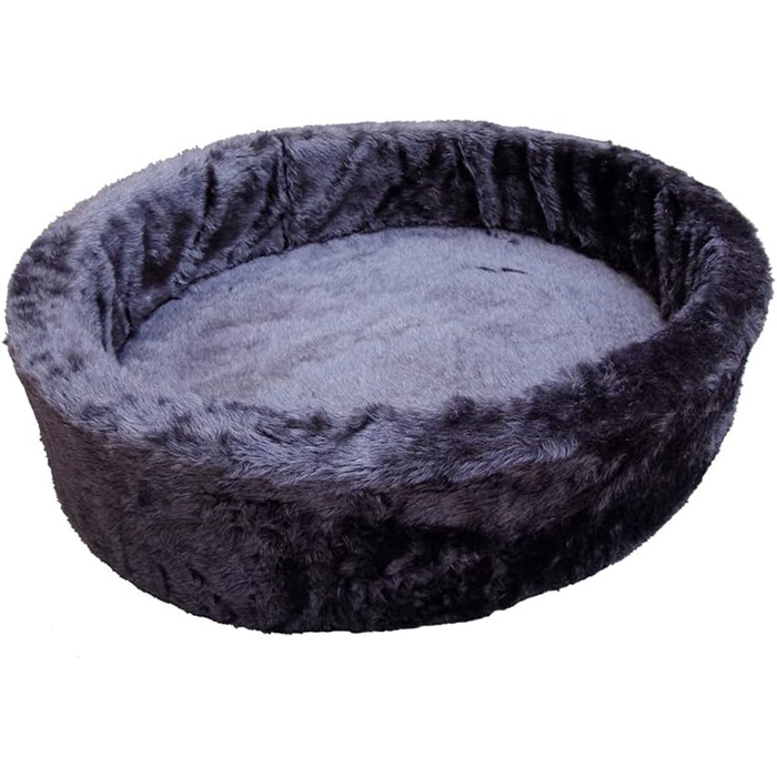 Ноббі плюшеве ліжко для тварин, сіре, 80 см, 1 шт.