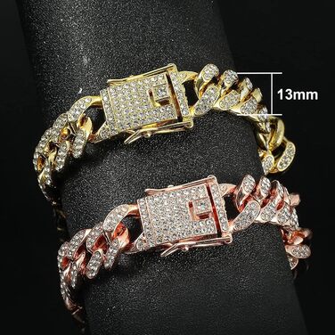 Рожево-золотий собачий ланцюжок з діамантами, кубинський ошийник, металева собача прикраса, 60 см