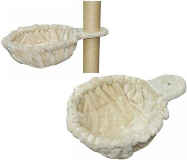 Котячий будиночок-лежанка Nanook Kratzbaum для великих котів - XXL, діаметр 45 см, глибина 12 см, бежевий