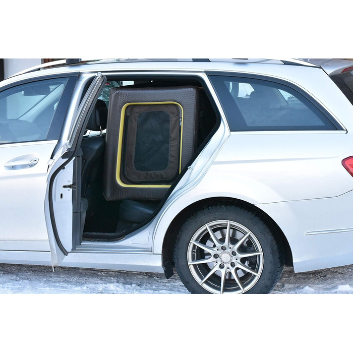 Транспортна переноска для собак Tami Backseat L: переноска-клітка для автомобіля, автотранспортна переноска для собак, переноска для собак, клітка для собак