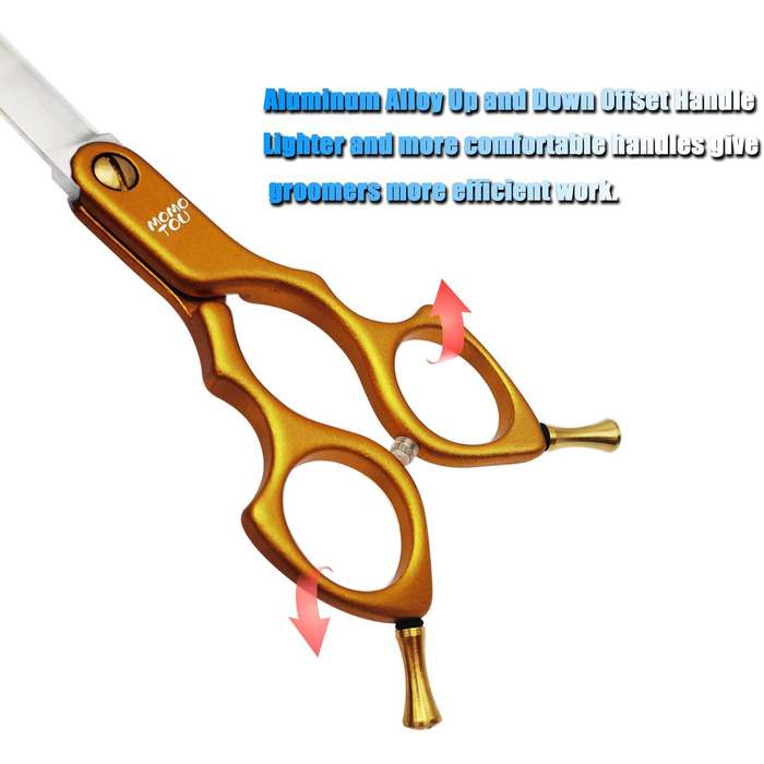 Професійна вигнута ножиця для грумінгу собак, 16,5 см, 440C сталь, для обличчя та лап