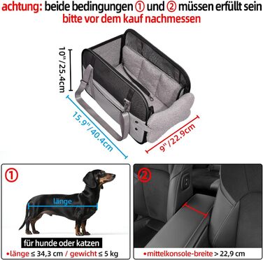 Транспортна сумка для собак та котів: для ветеринара, авто, літака. З подушкою та сталевим каркасом, до 6 кг (сіра)