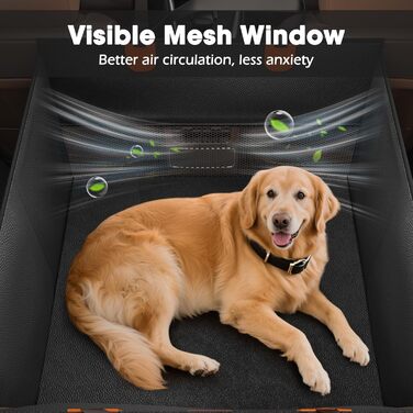 Автокрісло для собак FURTIME - велике, з PU-шкіри, для великих собак, водонепроникне, для SUV, позашляховиків та вантажівок