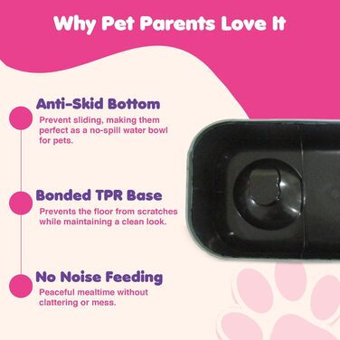 Набори годівниць для котів та собак з нержавіючої сталі Happinesque – підняті миски, антиковзаюча база, 2 шт. по 800 мл