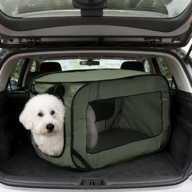 Транспортна переноска для собак CAIEJSAEN 92x52x52 см, складана, з оксфордської тканини, сітчаста, дихаюча, для подорожей та авто